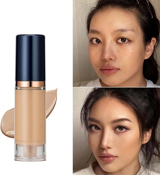 Liquid Foundation Face Makeup for Normal and Dry Skin Longwear Medium Full Coverage with Mattes Finish Oil Frees 6Ml Amazing Cosmetics Line Smoother (E, One Size)