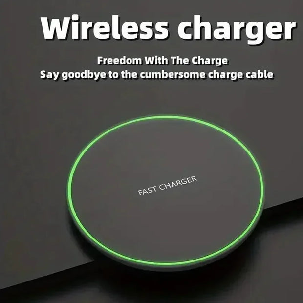 Wireless Charger Mobile Phone Chargers Pad Stand for Iphone 15 14 13 12 11 Pro Max 8 Samsung Xiaomi Fast Charging Dock Station