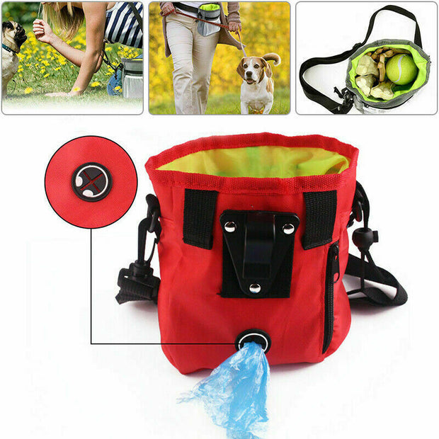 New Dog Training Treat Pouch Bag Pet Waist Bum Bags Belt Snack Treats Walking UK