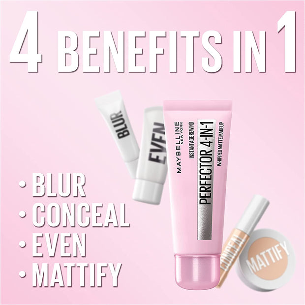 Maybelline Instant Age Rewind Instant Perfector 4 in 1, Blur, Conceal, Even Skin, Mattify, Light Medium