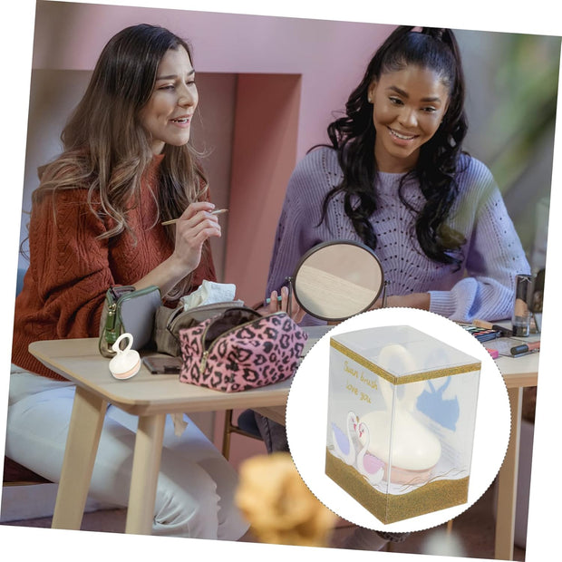 Housoutil Makeup Brush Creative Swan Handle Portable Flat Top Foundation Brush for Effortless Application of Liquid and Powder Cosmetics for Smooth Finishing