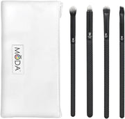 Royal & Langnickel Full Size Pro Bold Eye 5Pc Makeup Brush Set with Pouch, Includes, Crease, Smokey Eye, Smudger and Line Brushes, Black, BMX-BEK5