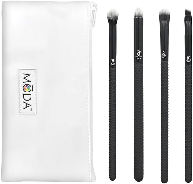 Royal & Langnickel Full Size Pro Bold Eye 5Pc Makeup Brush Set with Pouch, Includes, Crease, Smokey Eye, Smudger and Line Brushes, Black, BMX-BEK5