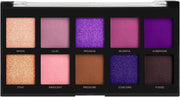 Profusion Cosmetics Violets 10 Shade Eyeshadow Palette (Blendable Multi-Finish Array of Orchid to Lavender and Violet Hues)
