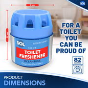 3 Toilet Bowl Freshener 1000 Flushes Ocean Blue Cistern Block Limescale Cleaner