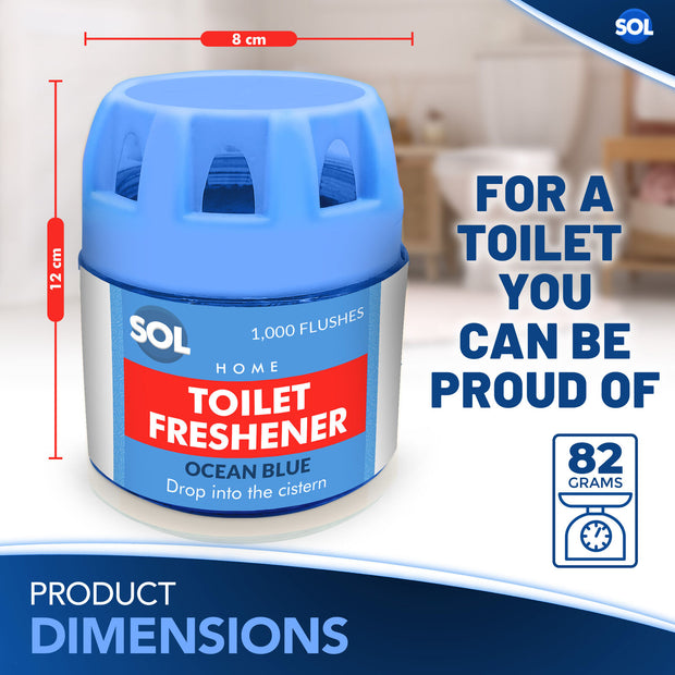 3 Toilet Bowl Freshener 1000 Flushes Ocean Blue Cistern Block Limescale Cleaner