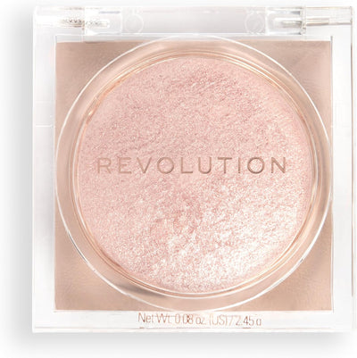 Makeup Revolution Beam Bright Highlighter, All over Face Glow, Powder to Liquid Formula, 5 Different Shades, Rose Lustre