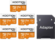 KOOTION 64 GB Micro SD Card, 4K Camera Pro, UHD Video for Gopro, Action Camera, Drone, Smartphone, R/W up to 90/35 Mb/S Microsdxc Memory Card UHS-I U3 A1 V30