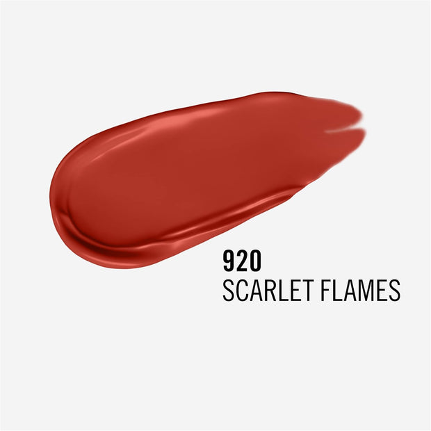 Rimmel London Lasting Mega Matte Liquid Lipstick, Long-Lasting, Hydrating, Vegan Formula - 920 - Scarlet Flames, 7.4Ml