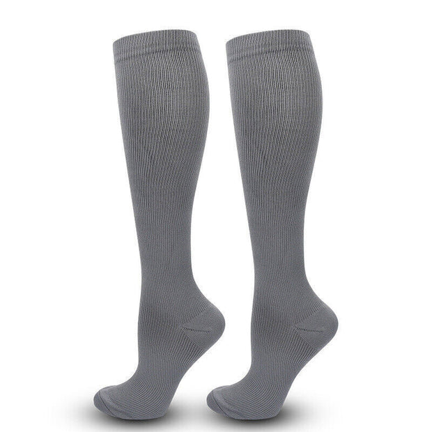 1/2Pair Knee High 20-30Mmhg Compression Graduated Support Socks Men'S Women'S