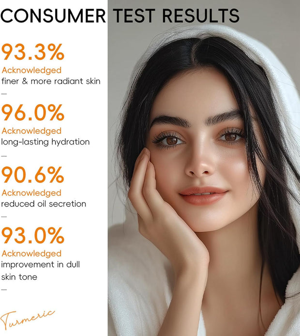 Turmeric Skin Care Sets & Kits - Skincare Set for Teenage Girls - Gifts for Her - Pamper Skincare Set - Women Gift Sets with Face Cleaner-Face Serum-Face Cream-Toner-Eye Cream - 5PCS