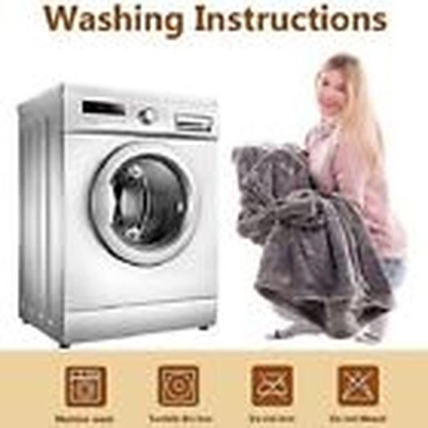 Hooded Snuggle Blanket Super Soft Oodie Winter Warm Wearable Hoodie Robe Comfort