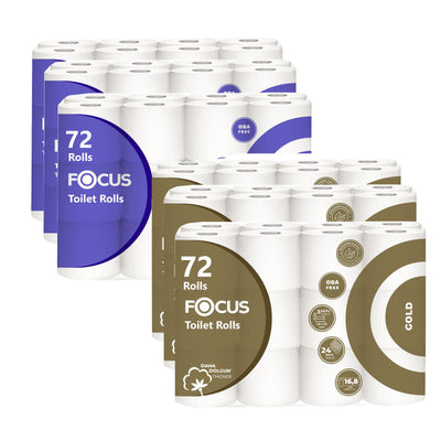 Luxury Toilet Rolls 3 Ply Bathroom Tissue 2Ply Quilted Embossed Paper 24/ 36/ 72