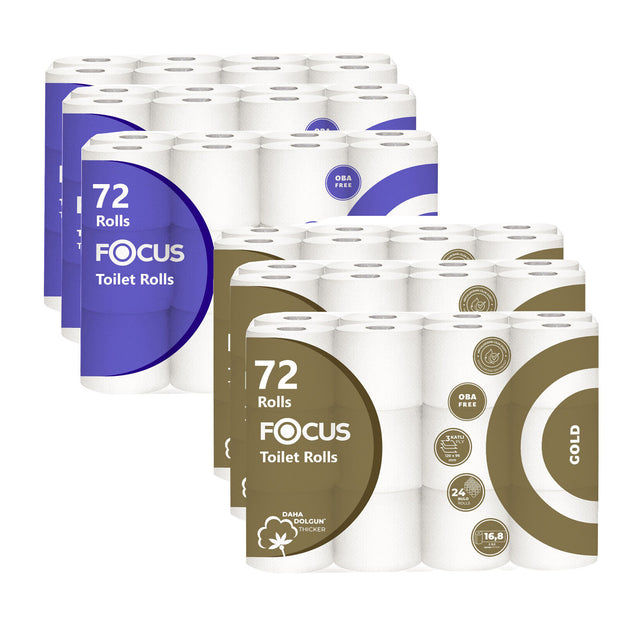 Luxury Toilet Rolls 3 Ply Bathroom Tissue 2Ply Quilted Embossed Paper 24/ 36/ 72