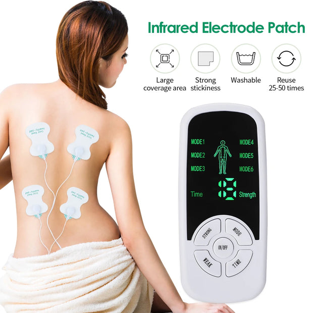 EMS Pulse Electric Muscle Stimulator Back Neck Body Massager Tens Acupuncture Meridian Physiotherapy Digital Massage Tools