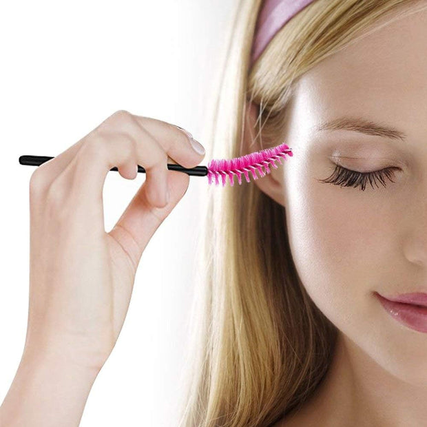 Disposable Eyelash Brush Mascara Brushes Makeup Brushes Cosmetic Tool Pack of 100, Green