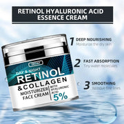 Collagen Retinol Hyaluronic Acid Cream, Retinol and Collagen Face Cream,