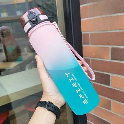 500/1000ML Large Capacity Sports Water Bottle Leak Proof Colorful Plastic Cup Drinking Outdoor Travel Portable Gym Fitness Jugs