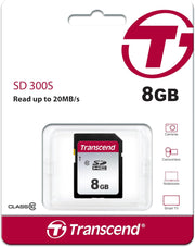 Transcend 8GB SDHC 300S Memory Card UHS- I, C10, U3, V30, 4K, Full HD, up to 95/40 Mb/S (Ideal for Digital Cameras) TS8GSDC300S
