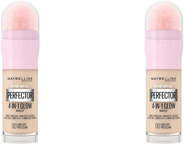 Maybelline New York Instant anti Age Rewind Perfector, 4-In-1 Glow Primer, Concealer, Highlighter, Self-Adjusting Shades, Evens Skin Tone with a Glow Finish, Shade:01 Light