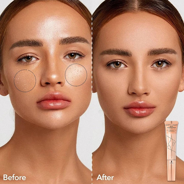 BB Cream Foundation, Full Coverage Matte Foundation, Waterproof Long Lasting Even Skin Tone Makeup, Anti-Redness Smoothing Foundation for Medium Skin Tone, Hide Pores and Acne Marks (15G)