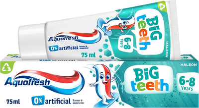 Big Teeth Toothpaste 6-8 Years, Kids Toothpaste, Lasting Protection for New Permanent Teeth, 75Ml