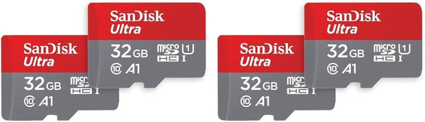 Sandisk 32GB Ultra Microsdhc Card + SD Adapter up to 120 Mb/S with A1 App Performance UHS-I Class 10 U1