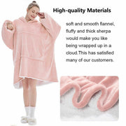 Hooded Snuggle Blanket Super Soft Oodie Winter Warm Wearable Hoodie Robe Comfort