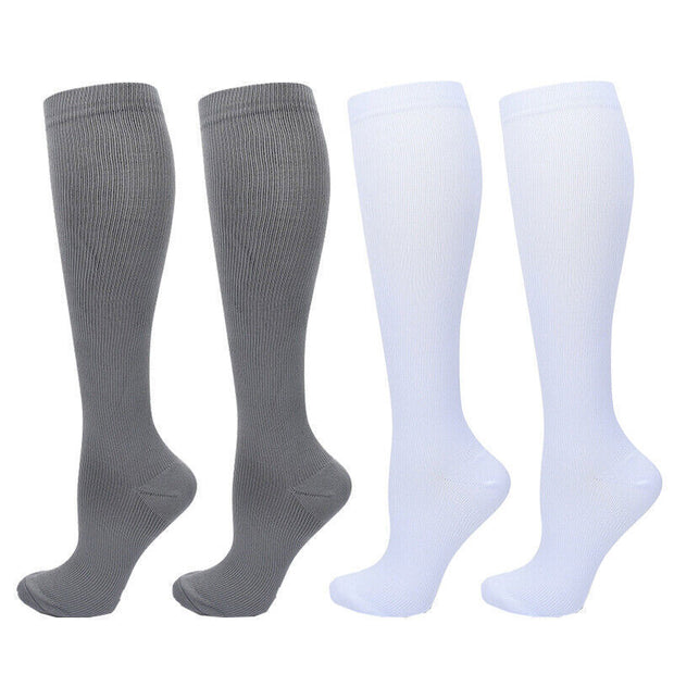 1/2Pair Knee High 20-30Mmhg Compression Graduated Support Socks Men'S Women'S