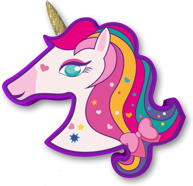 Unicorn Love Make-Up Set for Little Princesses - Complete Set with Eye Shadows, Blush, Lip Gloss, 2 Brushes, and a Mirror