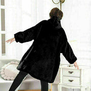 Hooded Snuggle Blanket Super Soft Oodie Winter Warm Wearable Hoodie Robe Comfort