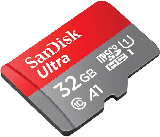 Sandisk 32GB Ultra Microsdhc Card + SD Adapter up to 120 Mb/S with A1 App Performance UHS-I Class 10 U1
