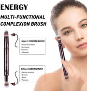 Dual-Ended 2-In-1 Concealer Brush, Blending Brush, Highlighter Brush, Travel Makeup Brush for Liquid, Cream, Powder Makeup (Gift for Her, Gift for Woman)