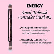 Dual-Ended 2-In-1 Concealer Brush, Blending Brush, Highlighter Brush, Travel Makeup Brush for Liquid, Cream, Powder Makeup (Gift for Her, Gift for Woman)
