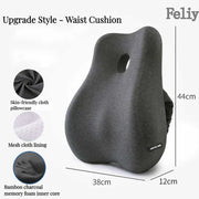 Memory Foam Waist Cushion Massage Back Orthopedic Pillow Lumbar Office Chair Cushion Car Seat Support Pad Buttock Coccyx Pillows