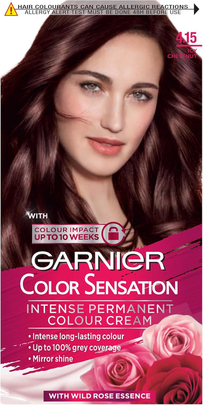 Color Sensation Brown Hair Dye Permanent 4.15, Icy Chestnut Brown