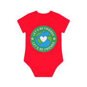 Baby Organic Short Sleeve Bodysuit - Let's be friends