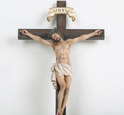BC Catholic Crucifix Wall Cross 16" H Jesus Christ Indoor Home Decor Religious Collectable Gifts Renaissance Sculpture Handmade by Buildclassic