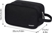 Travel Toiletry Wash Bag for Men and Women Traveling Dopp Kit Shaving Bag for Toiletries Accessories (Black)
