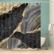 New Waterproof Polyester Fabric Bathroom Shower Curtain Sheer Panel 12 Hooks