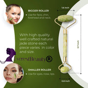 Jade Face Massage Roller Beauty Tool Facial Eye Neck Body anti Ageing Therapy