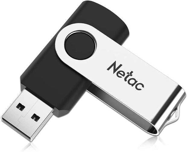 Netac 64GB USB 2.0 Flash Drive, Swivel Design Memory Sticks, Pen Drive, Usb Sticks for Data Storage, Zip Drive and Jump Drive with LED Light