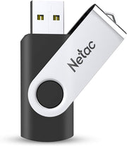 Netac 64GB USB 2.0 Flash Drive, Swivel Design Memory Sticks, Pen Drive, Usb Sticks for Data Storage, Zip Drive and Jump Drive with LED Light