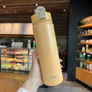 600ML/750ML Tyeso Thermos Bottle with Straw Stainless Steel Vacuum Flask Insulated Water Bottle Travel Cup Mug Termica