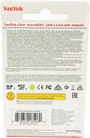 Sandisk Ultra 64 GB Microsdxc Class 10 Memory Card up to 48 Mbps - White/Grey