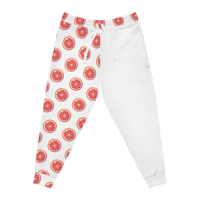 Unisex Athletic Joggers - Grapefruit asymmetry