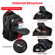 Men Women Backpack Waterproof Large Bussiness Travel Laptop Rucksack School Bag