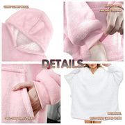 Hooded Snuggle Blanket Super Soft Oodie Winter Warm Wearable Hoodie Robe Comfort