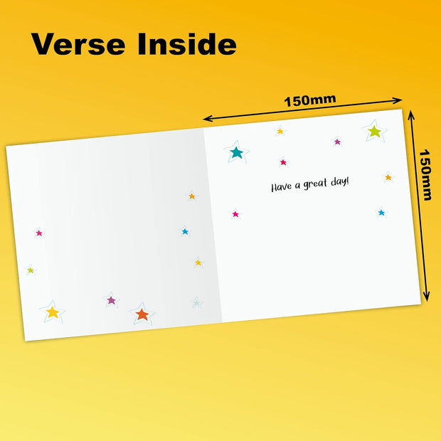 Fathers Day Card. Card for Dad. Star Burst Design with Matching Envelope. 150 X 150Mm. Ecofriendly.