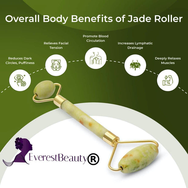 Jade Face Massage Roller Beauty Tool Facial Eye Neck Body anti Ageing Therapy